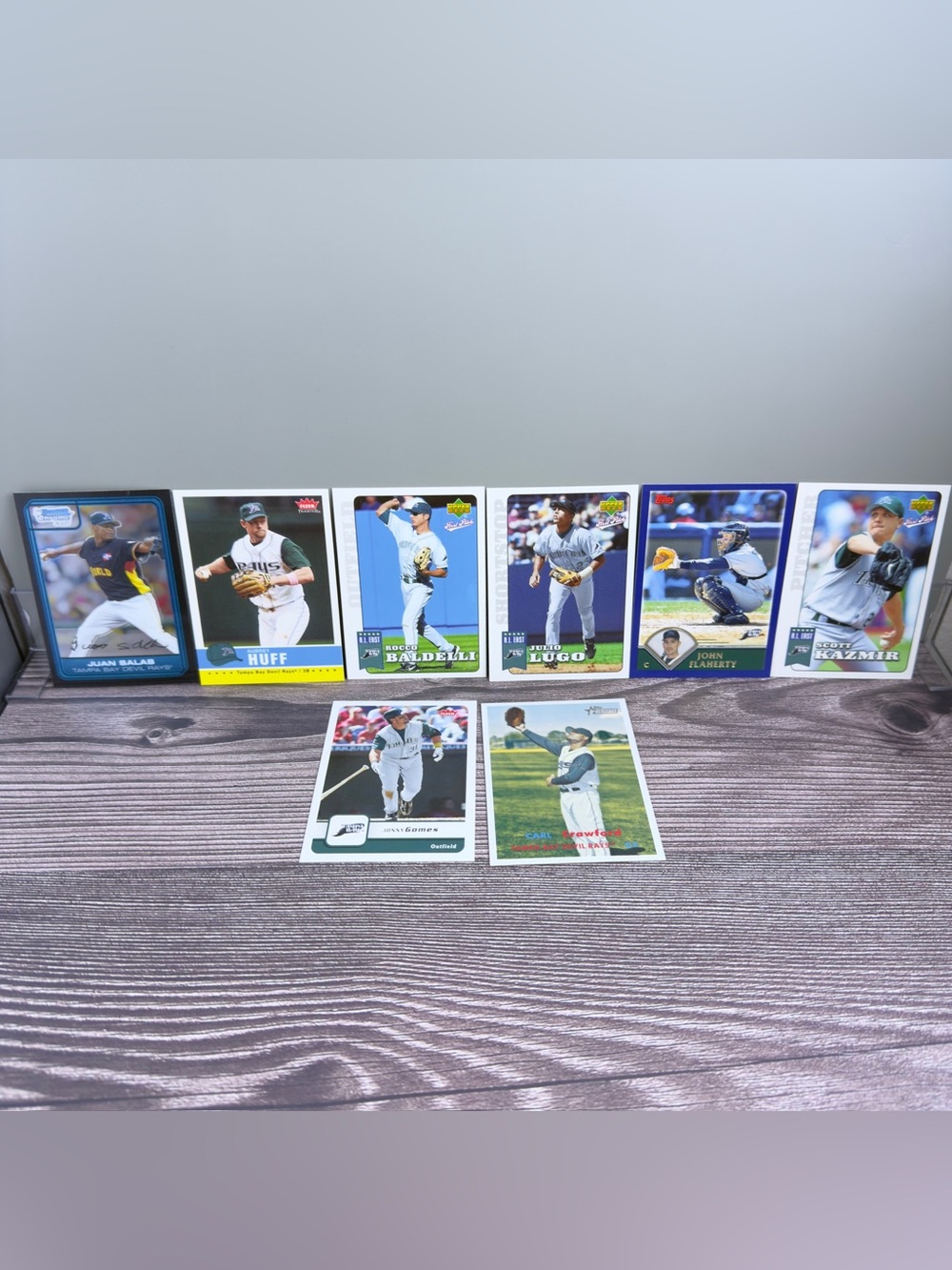 Tampa Bay Rays Lot 9x Kazmir Baldelli Crawford Bowman Chrome +